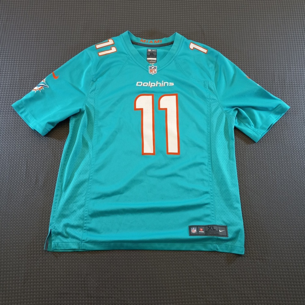 Nike Miami Dolphins DeVante Parker 11 NFL Jersey Aqua Teal Mens XL